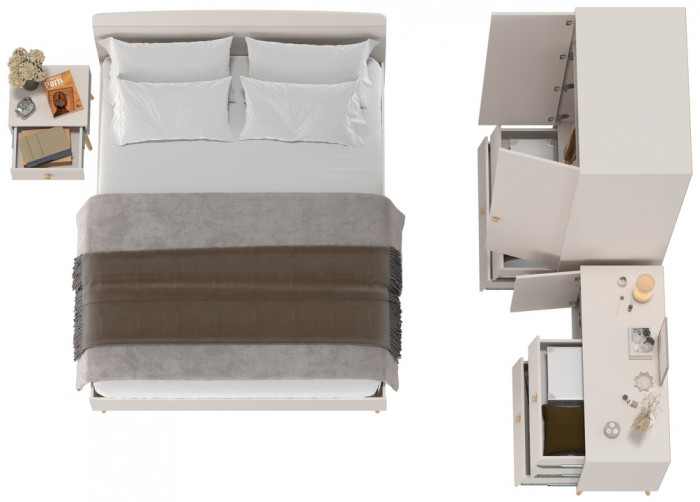 Афина Спальня 23-1600, кашемир серый