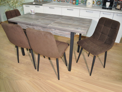 Обеденная группа Колорадо / Стул Х 4 шт. / Сосна Пасадена/черный / бид 10