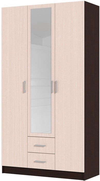 Трио шкаф 3-х ств (1200*2200*500 мм) венге/дуб белфорд