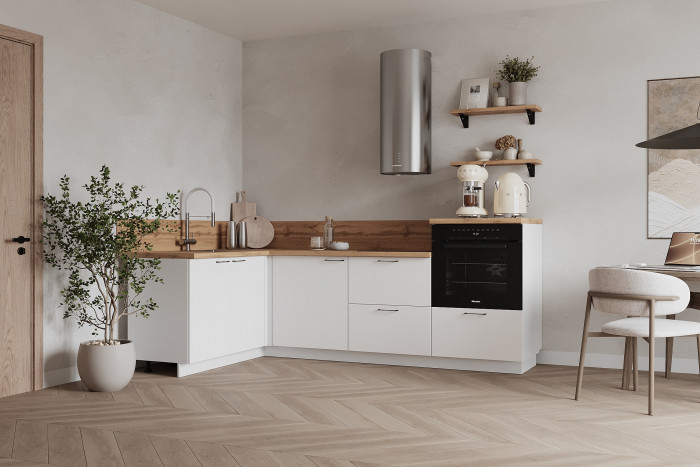 КГ Угловой 1500х2400 (без пм) , Белый софт матовый  Арника РМ в.3