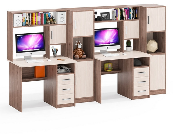 С-МД-СК9 Компоновка № 06, ясень шимо светлый/ясень шимо тёмный