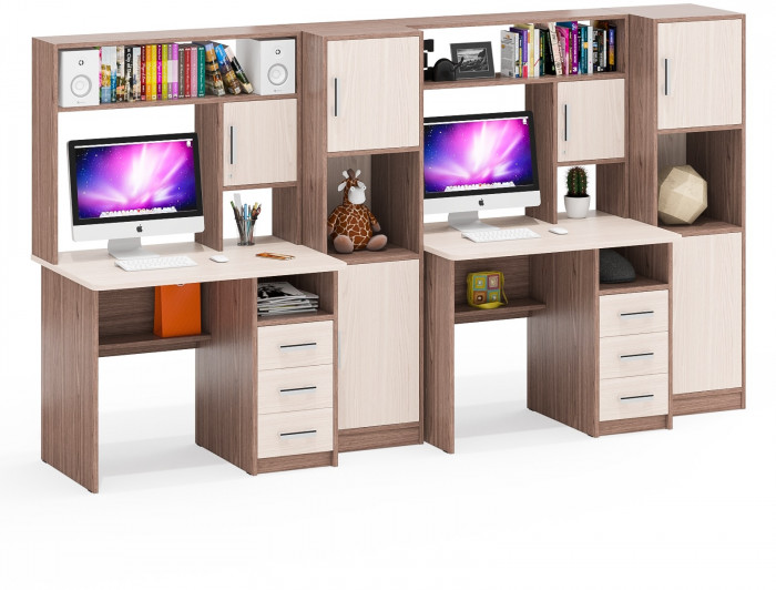 С-МД-СК9 Компоновка № 06, ясень шимо светлый/ясень шимо тёмный