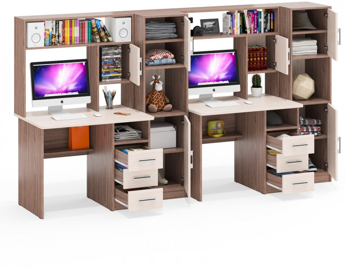 С-МД-СК9 Компоновка № 06, ясень шимо светлый/ясень шимо тёмный