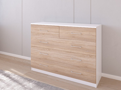 Комод 04/23 120х40х90 Белый/Сонома