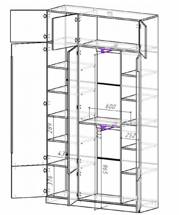 Модульная прихожая Кантри, композиция 2