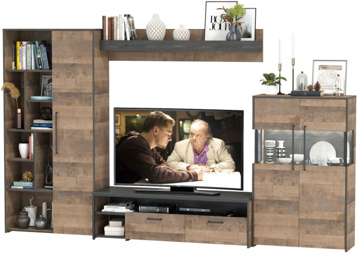 Трувор Гостиная 061, дуб гранж песочный/интра