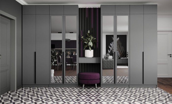 Шкаф Мадрид, композиция 5, Графит серый