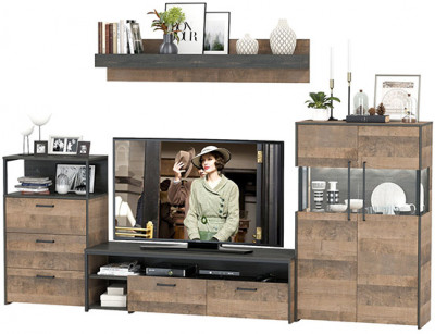 Трувор Гостиная 065, дуб гранж песочный/интра