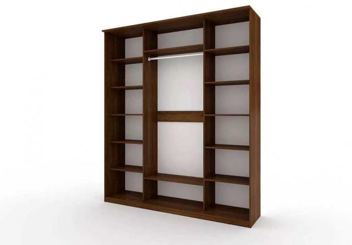 Шкаф купе Модерн 2076х600 3-х дверный 3-х секционный глухой венге