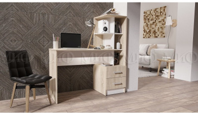 Компьютерный стол №2 (Дуб Сонома / белый)