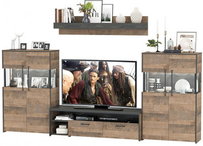 Трувор Гостиная 067, дуб гранж песочный/интра