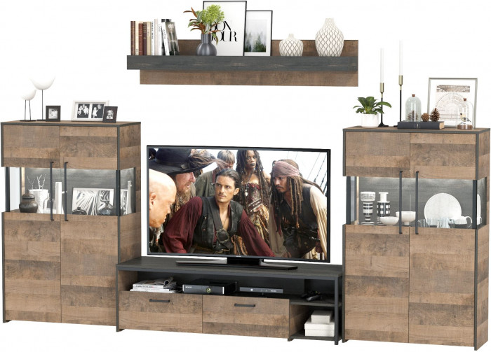 Трувор Гостиная 067, дуб гранж песочный/интра