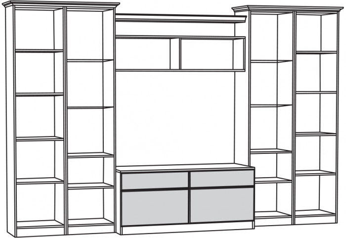 Ливерпуль Набор мебели 3, ясень ваниль/белый