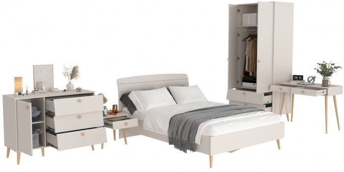 Афина Спальня 25-1400, кашемир серый