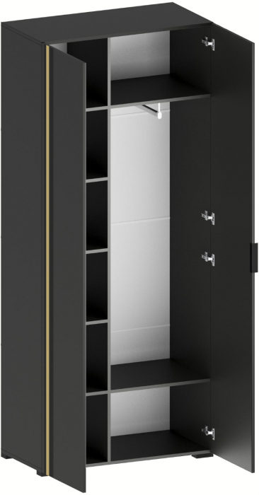 Эмэ Шкаф 2-х створчатый ШК-3927, Графит