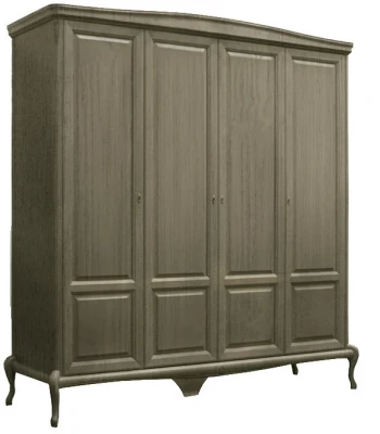 Шкаф для одежды четырехдверный "Монако" - отделка Классик (лак)