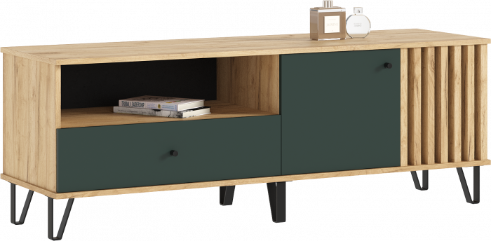 Роджинамиф Тумба ТВ 1500, Дуб крафт/Изумрудный
