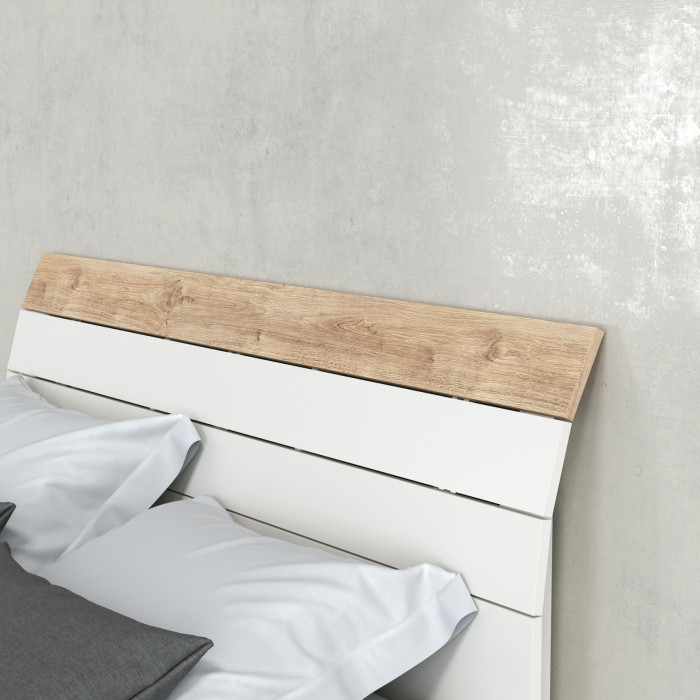 Муссон Кровать 11.41 + ортопед + Бостон 12.69, цвет дуб эндгрейн элегантный, сп. м. 1600х2000 мм., б/м