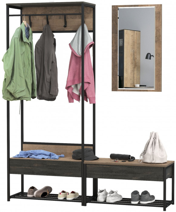 Трувор Прихожая 214, дуб гранж песочный/интра