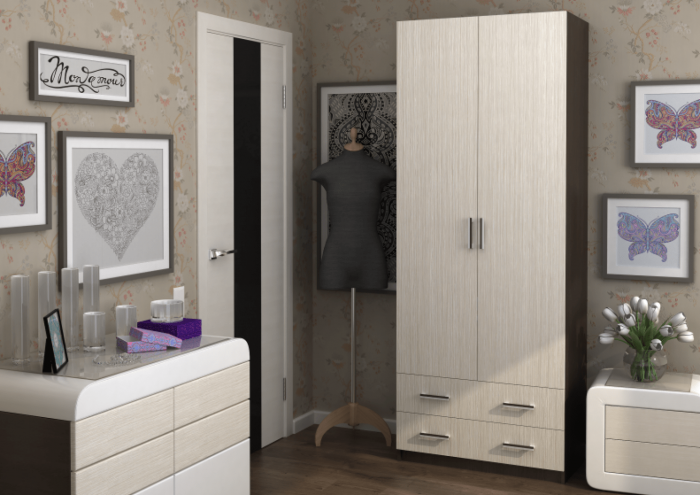 Шкаф Дуэт платяной, Венге/лоредо