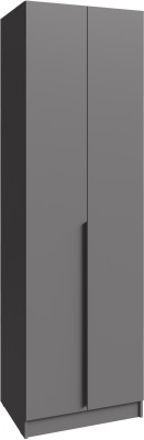 Шкаф Мадрид (0,7) с полками без зеркала, Графит серый