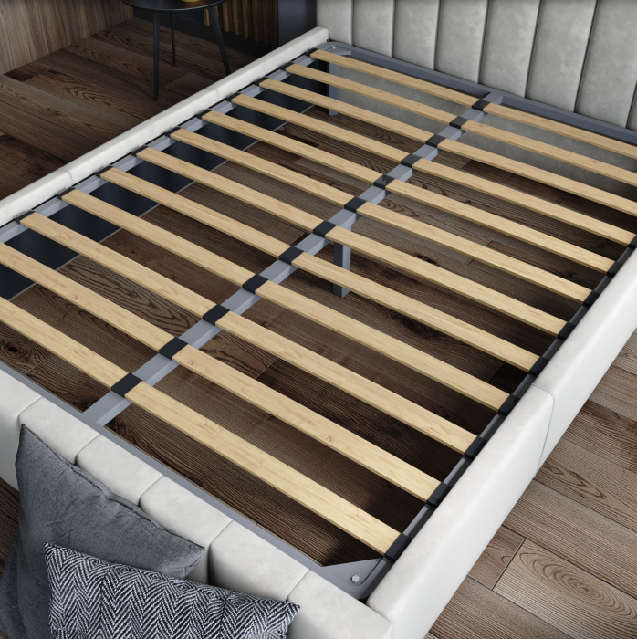 Нега Кровать интерьерная 140 серый, ортопед