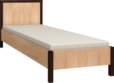 Кровать с ортопедическим основанием (дерево) 90х200 Баухаус 5, дуб