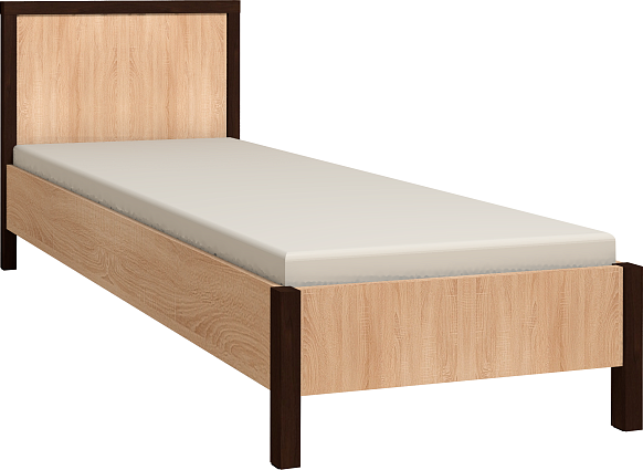 Кровать с ортопедическим основанием (дерево) 90х200 Баухаус 5, дуб