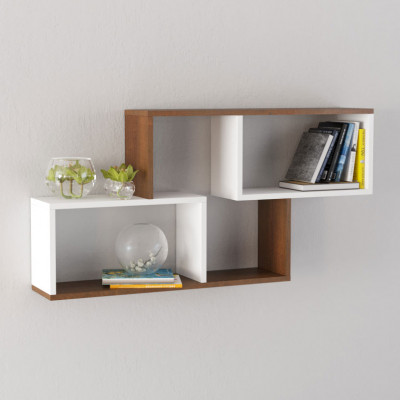 Полка навесная ПН-3 (1050*600*180) орех донской/белый