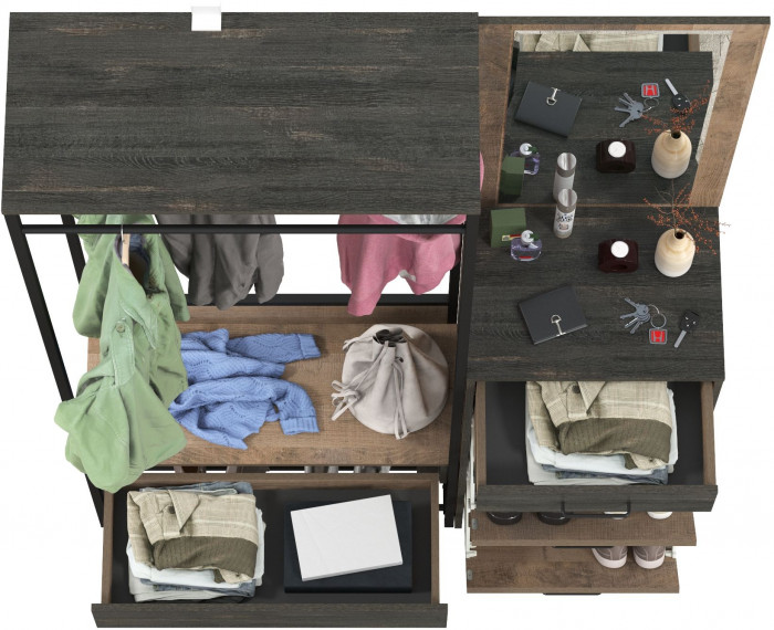 Трувор Прихожая 216, дуб гранж песочный/интра