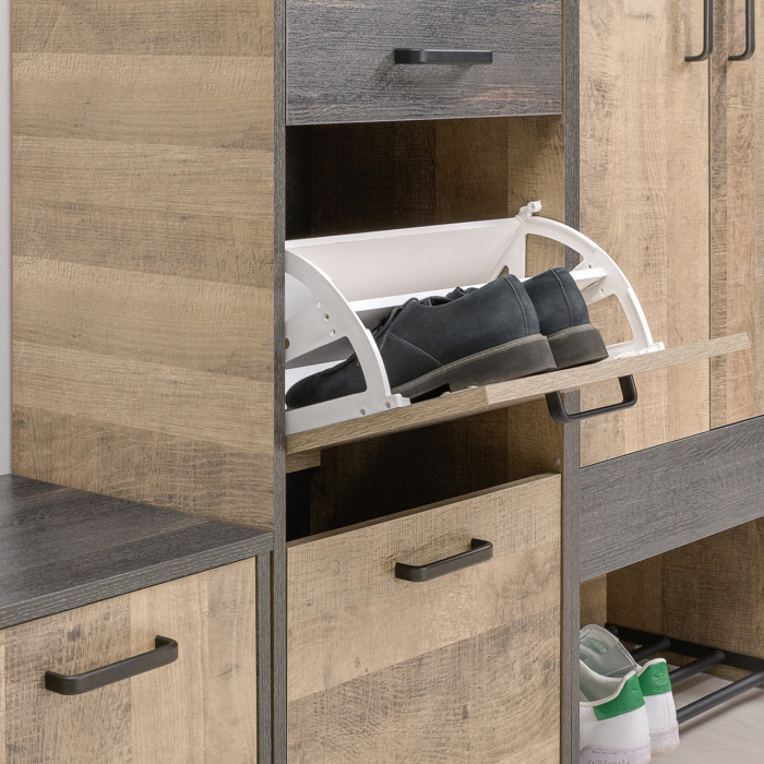 Трувор Прихожая 216, дуб гранж песочный/интра