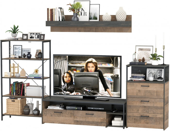 Трувор Гостиная 083, дуб гранж песочный/интра