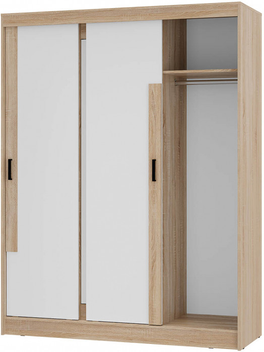 Шкаф-купе "Смарт" ШКК-06 Дуб сонома/белый