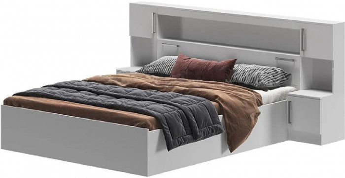 Басямиф Кровать с надстройкой 160 (Дуб крафт/ Графит)