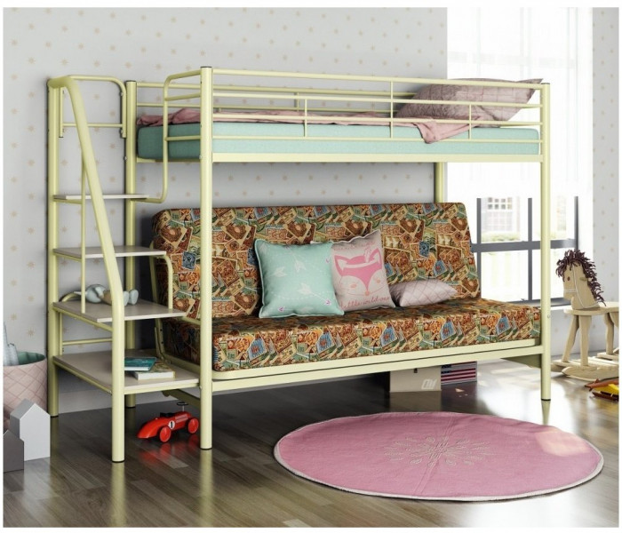 Двухъярусная кровать Мадлен-3 90/120х190 (Гобелен Марки, Черный)