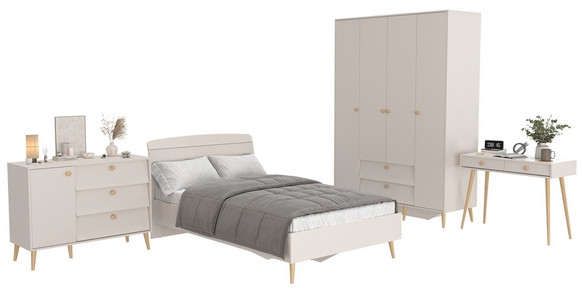 Афина Спальня 13-1200, цвет кашемир серый, сп.м. 1200х2000 мм., б/м, основание есть - фанера