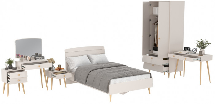 Афина Спальня 27-1200, кашемир серый