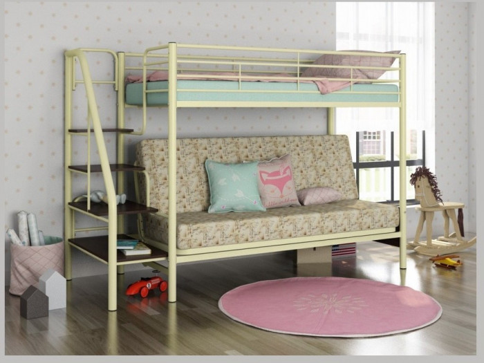 Двухъярусная кровать Мадлен-3 90/120х190 (Гобелен Марки, Коричневый)