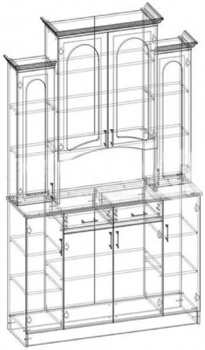 Буфет Констанция 4-хдверный, Голубой