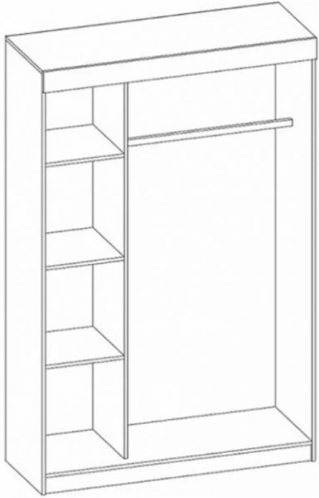 Шкаф-купе с антресолью, Белый