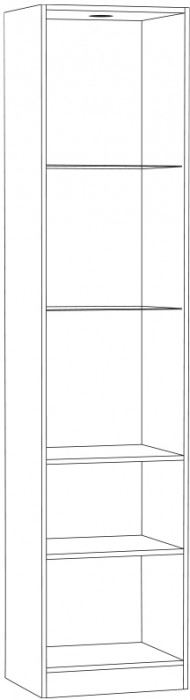 Ливерпуль Шкаф-витрина + карниз, цвет ясень ваниль/белый, ШхГхВ 50х41,4х220,3 см.(без карниза), 58,2х43,5х223,5 см.(с карнизом), подсветка, ун. сб.