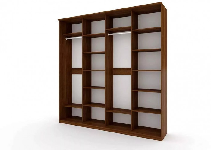 Шкаф купе Модерн 2362х600 4-х дверный 4-х секционный фотопечать №4 венге