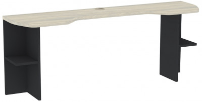 Надстройка для стола Аурелио 85, Антрацит-Блеквуд Сатиновый