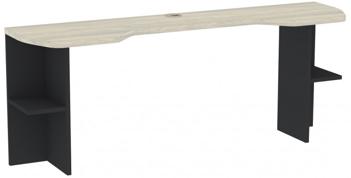 Надстройка для стола Аурелио 85, Антрацит-Блеквуд Сатиновый