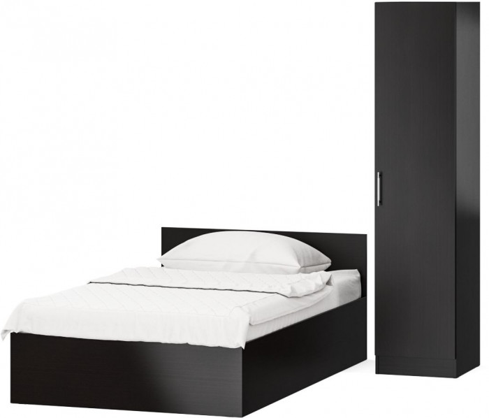 Кровать с ящиками 1200 + Пенал Стандарт, венге