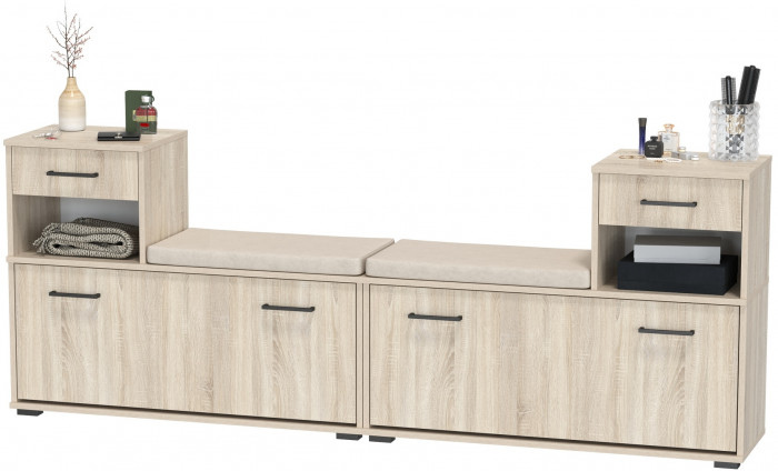 Лира ГК 2-0714+2-0714дубсон Тумба под обувь, дуб сонома