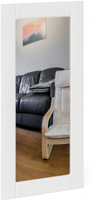 Прихожая П-6 Зеркало, МДФ белое дерево фрезеровка прованс