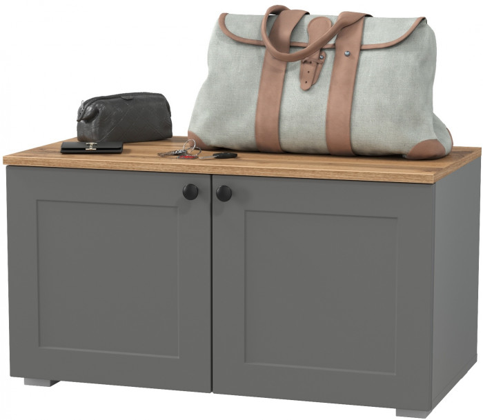 Остин 13.257 Тумба, цвет серый графит/дуб крафт золотой, ШхГхВ 80х41,9х43,7 см.