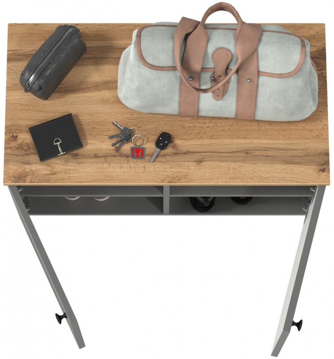 Остин 13.257 Тумба, цвет серый графит/дуб крафт золотой, ШхГхВ 80х41,9х43,7 см.