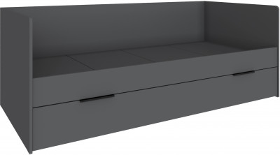 Кровать Мадрид (0,9) универсальная, Графит серый